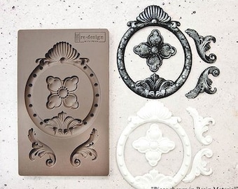 Warrington Framework Silicone Mould re-design by Prima , decor mould, Food Safe, use with Clay, Ceramic, Hot Glue, Air Dry Clay, Resin