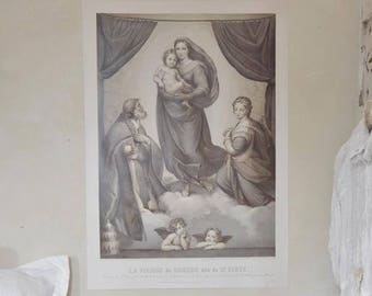Madonna and Child Poster Home and Living Wall Decor Nordic French Inspired
