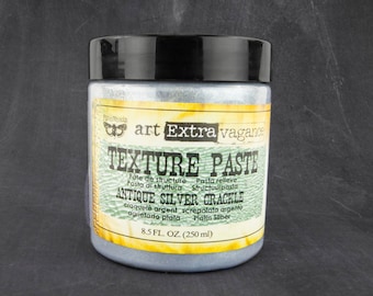 Antique Silver Crackle Texture Paste -  Art Extravagance - Prima Marketing 8.5 oz. Jar