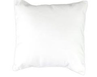 White Canvas 16" By 16" Blank Square Pillow Cover for DIY, Envelope Closure, use with HTV, Screen Printing, Paint, Transfers, HTV