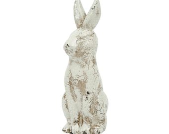 Distressed Standing Rabbit 8 inches tall, ceramic