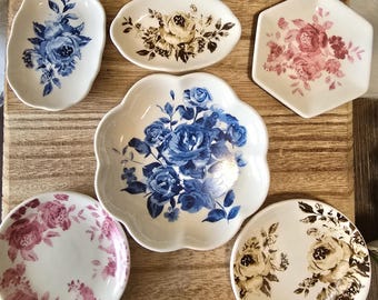 Set of (6) six butter pat dish refrigerator magnets with 2 faux butter slices