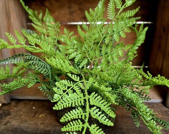 Mossy Faux Fern Bush, Artificial Foliage Floral Arranging, Home Decor Accent
