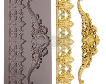 Enlightened Etchings 5" x 10" Re-Design Mold by Katcha for mixed media art, home decor, candy, food, wedding cake, crown, wreath, Jewelry