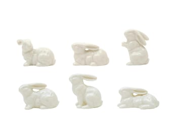 Ceramic Bunnies, Boxed Set of 6