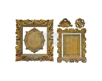 Miniature Grace frame Re-design Mold by Prima for mixed media art, home decor, candy, food, wedding cake