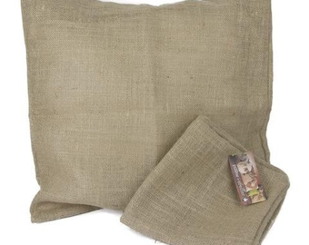 Burlap 12" By 12" Inches Blank Square Pillow Cover Envelope Style closure for Farmhouse Décor and DIY Style Home and Living