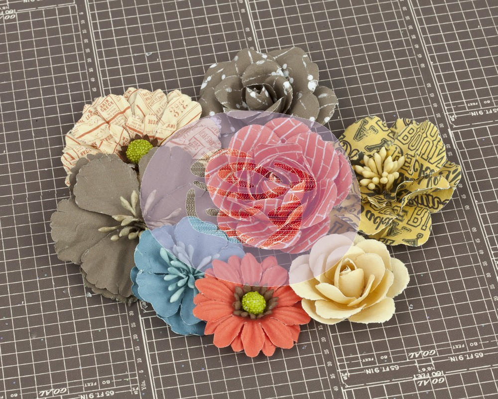 Download Prima Craft Bundle Of Paper Flowers And Candy Gems Floral Pick