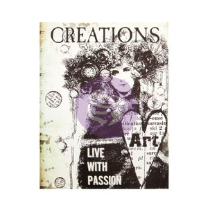Mixed Media Paper Refill Notebook from  Art Daily by Finnabair and Prima Marketing use for Diary, Journal, Art Size 6 x 7.7 (24) pages