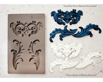 Redesign Mould - Everleigh Flourish by Prima for mixed media art, home decor,candy,food,wedding cake