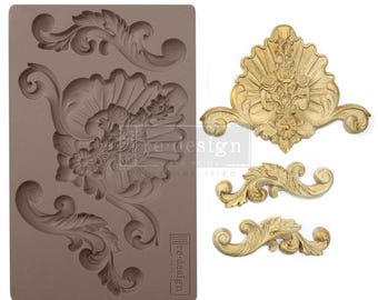 English Garden Re-design Mold by Prima for mixed media art, home decor, candy, food, wedding cake