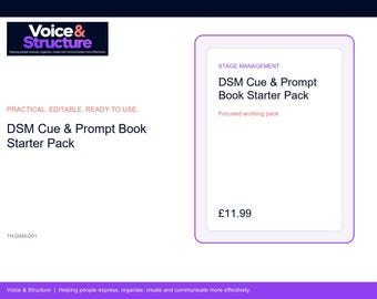 DSM Cue & Prompt Book Starter Pack | Editable Digital Resource