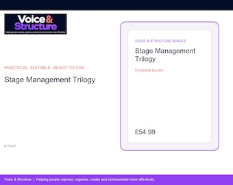 Stage Management Trilogy | Digital Resource Bundle