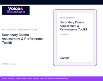 Secondary Drama Assessment & Performance Toolkit - International