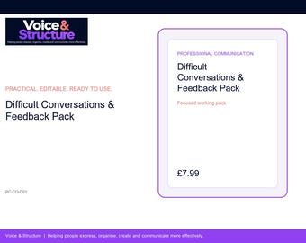 Difficult Conversations & Feedback Pack | Editable Digital Resource