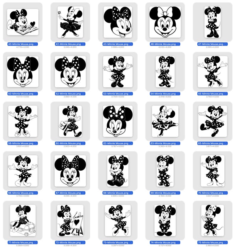 Specific Search Vector Minnie Mouse Birthday SVG EPS PNG Cartoon Vector Bundle - Etsy