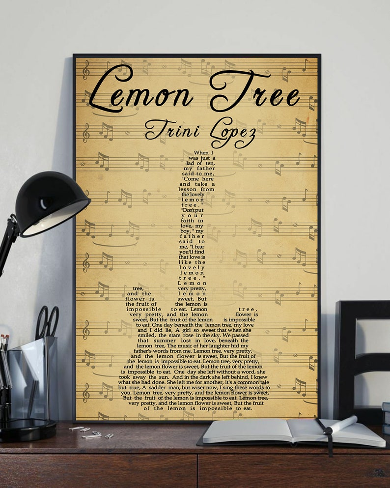 Lemon Tree Trini Lopez Lyrics Postermusic Album Vintage Etsy