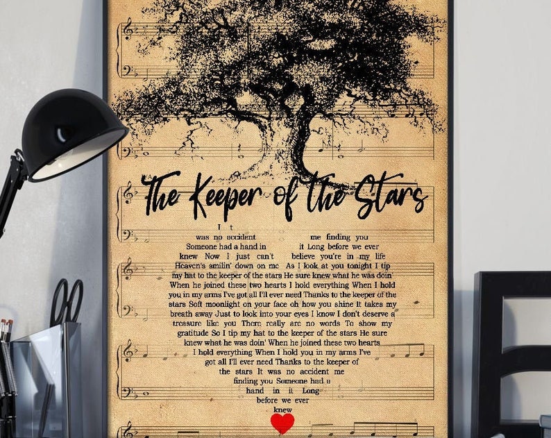 Keeper Of The Stars Lyrics By Tracy Byrd Tracy Byrd The Keeper of the Stars Lyrics Poster The Keeper | Etsy