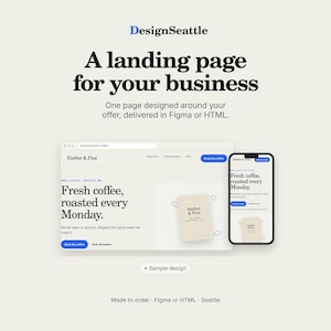 Stunning Landing Page Design for Your Business (Figma or HTML)