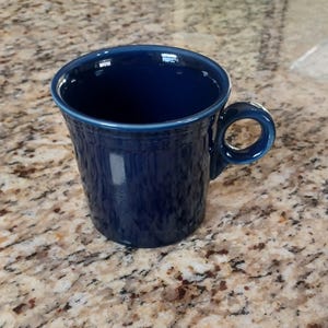 Fiestaware Cobalt Blue Ring Handle Coffee/Tea Mug Retired Color Homer Laughlin