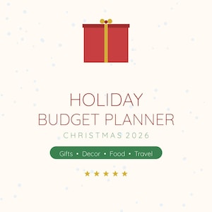 Christmas Budget Planner Printable | Holiday Spending Tracker (PDF)