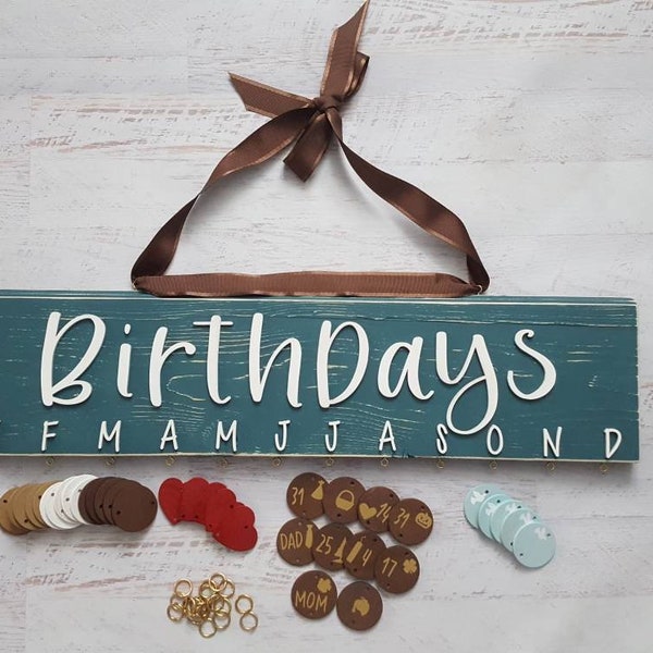 Bundle Birthday Reminder Board...Celebration Board...Important Date...Dates To Remember..Havensplace...Birthday Calender...Christmas Gift