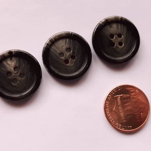 Vintage Dark and Natural Sewing Buttons Variety of Sizes image 7