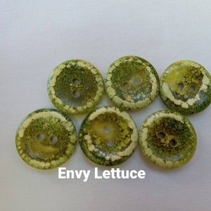 Nebula Handmade 5/8th Inch Made to Order Sewing Buttons Envy Lettuce