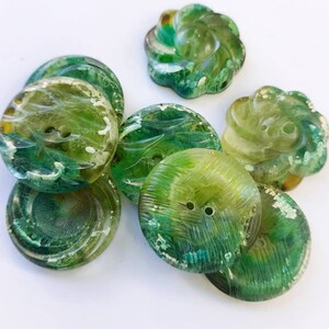 Moss and Water 1 Inch Sewing Buttons