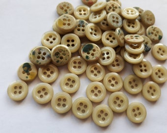 Pastel Mustard Sewing Buttons 7/16 Inch in Size