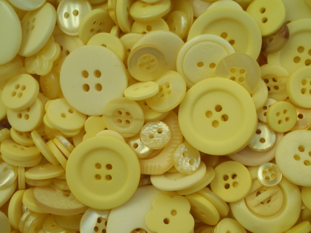 Yellow Sewing Button Mix 5 to 30mm Etsy