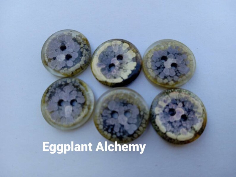 Nebula Handmade 5/8th Inch Made to Order Sewing Buttons Eggplant Alchemy