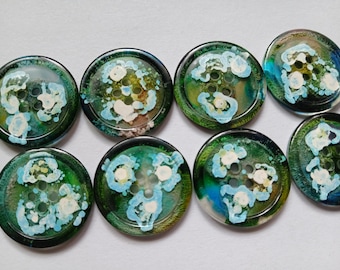 8 Hurricanes 1 Inch Nebula Sewing Buttons NAM