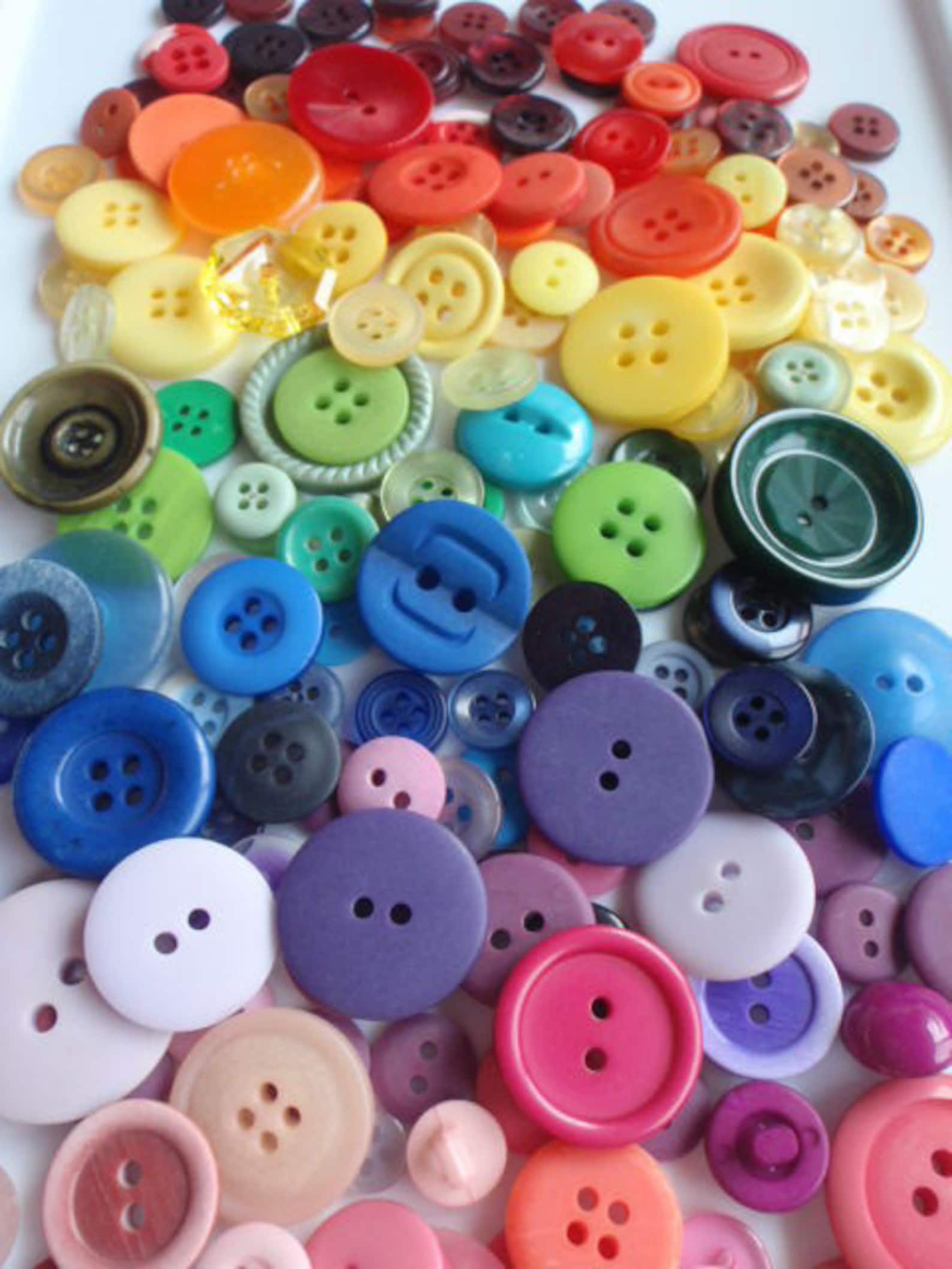 Rainbow Mix of Sewing Buttons 5 to 30mm 180 to 220 Buttons Etsy
