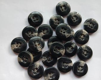23 Brown with a Sqaure Sewing Buttons 5/8ths Inch #AIP