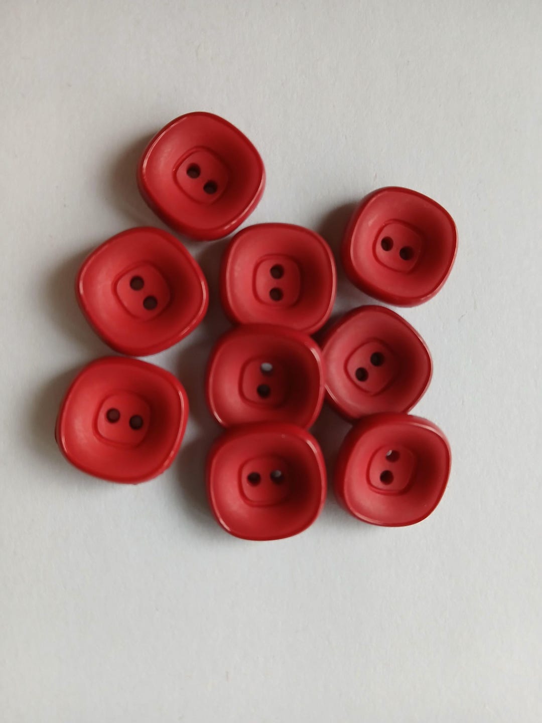 9 Brick Red Sewing Buttons 1/2 Inch LAS - Etsy