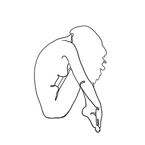 Inward - DIGITAL DOWNLOAD - 8x10 Fine Art Figure Drawing Print by Mia Vredenburg