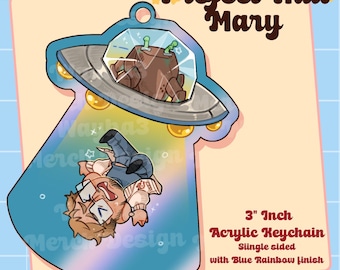 Alien Abduction! Project Hail Mary keychain