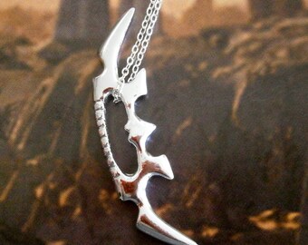 Sterling Silver Klingon Bat'leth pendant