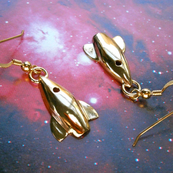 Gold Rocket earrings