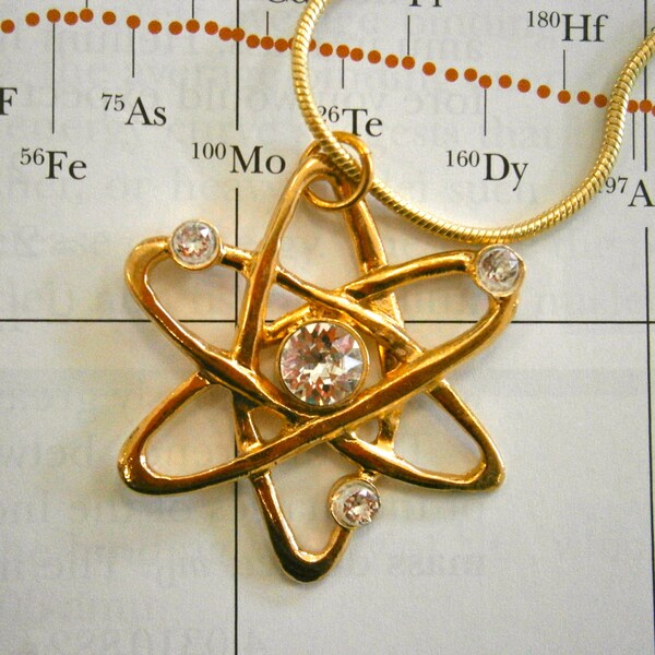 Gold Bling Atom Pendant