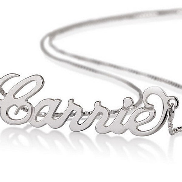 RESERVED Name Necklace Custom made -925 Sterling Silver- Personalize any Name