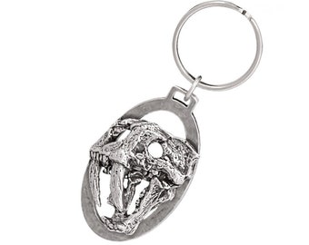 Saber Tooth Cat Skull Keychain, A202KC, 2 Inches, Ice Age, Tiger