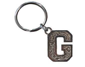 Letter G Keychain, L007KC, 1 Inch, Alphabet, Initial, Personalized