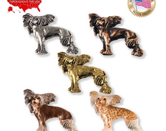 sterling silver Chinese Crested brooch