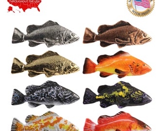 Redfish Rockfish Pewter S031 Lapel Pin Brooch Jewelry