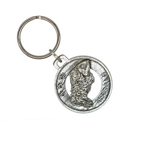 Airedale Terrier Dog, Keychain, D002KC, 1 1/2 inch, Puppy, K9, Terrier, Metal, Gift, Handmade in the USA