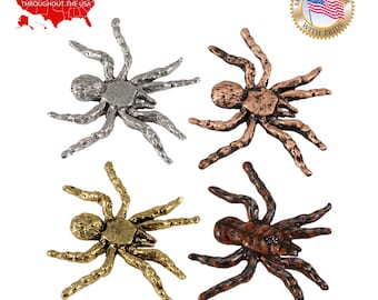Tarantula Pin, Pewter, Tarantula, Spider, Bugs, Insects, Lapel, Hat, Pins, Brooch, Brooches, Jewelry, Gift, Handmade in the USA. A038Z