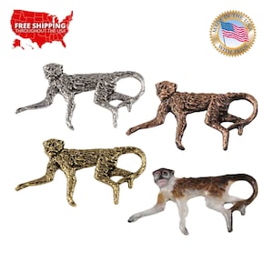 Creative Pewter Designs Patas Wadi Monkey Pewter Lapel Pin or Magnet M099