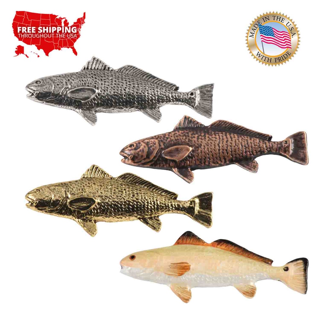 Redfish Large Pin, Pewter, Lapel, Hat, Pins, Brooch, Brooches, Jewelry ...